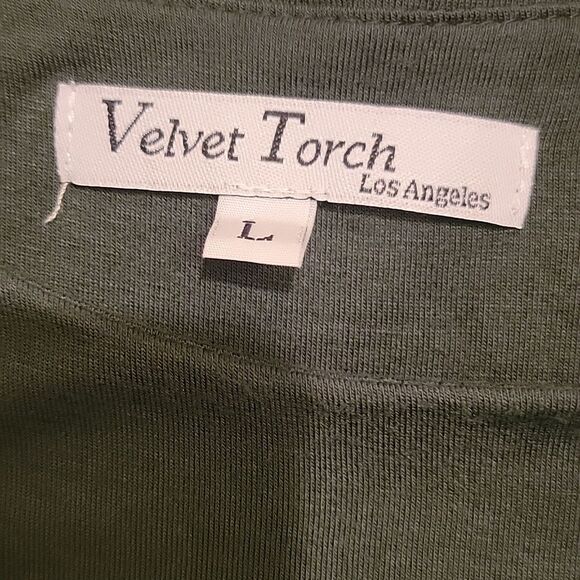 Velvet Torch Olive Midi Tank Dress With New Chicos Necklace Sz L - Picture 9 of 11